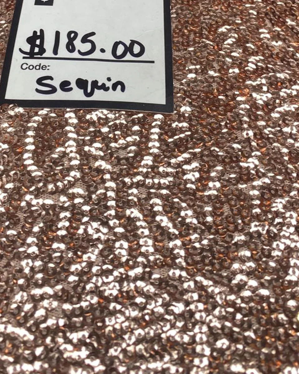 Old rose sequin fabric